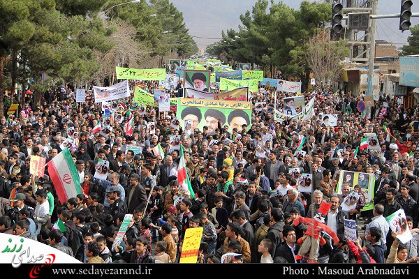 دوربین صدای زرند در راهپیمایی ۲۲ بهمن زرند