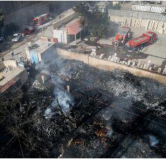 آتش سوزی بزرگ کارخانه روغن نباتی در کرمان