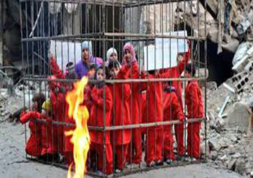 داعش ۹ کودک را «زنده زنده» سوزاند +عکس