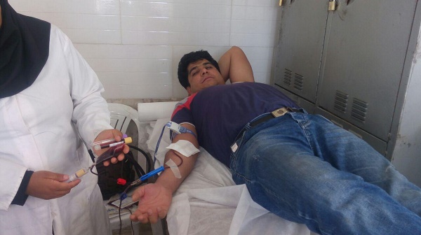 اهداء خون در کارخانه زغالشویی زرند (+تصاویر)
