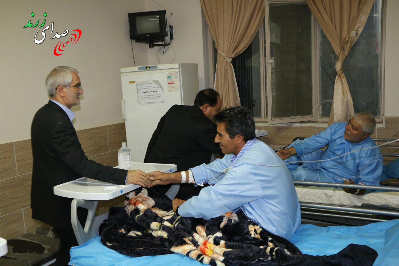 بازدید دکتر حسین امیری و خنجری از خسارات وارده به بیمارستان سینا (+تصاویر)