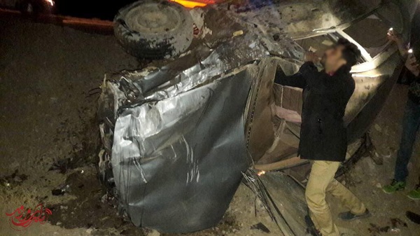 واژگونی خودروی سمند در محور زرند-کرمان یک کشته بر جای گذاشت