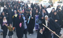 تجمع و راهپیمایی بانوان زرندی در پاسداشت عفاف و حجاب