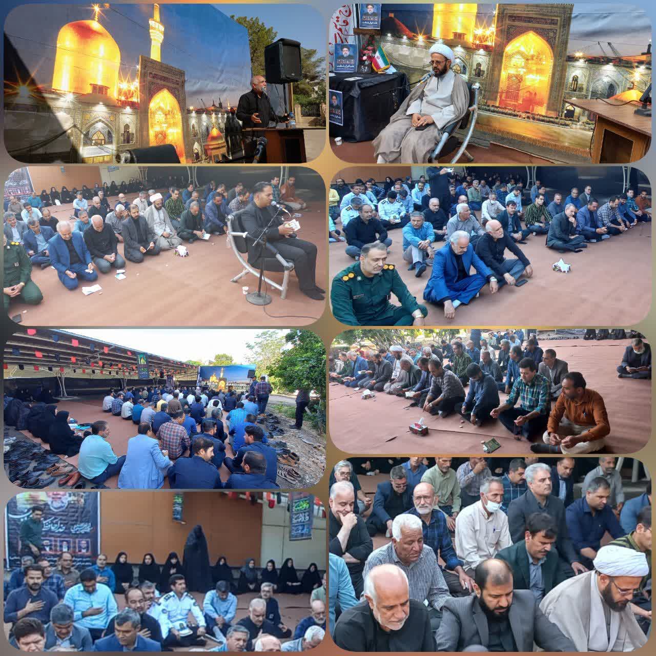 برگزاری مراسم یادبود شهدای خدمت با قرائت زیارت عاشورا به همت شهرداری و شورای اسلامی شهر زرند
